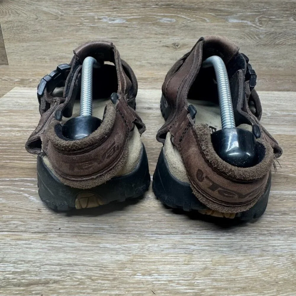 Teva Fisherman Brown Leather Sport Sandals Men's Size 10